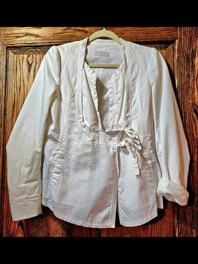 Dries Van Noten Exquisitely Tailored  Women's Jacket Milk-white Color